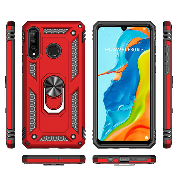 Armor Case for Huawei P30 Lite, Nox Case Ring, red