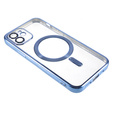 Case for iPhone 12, Electro MagSafe, blue + Screen Glass