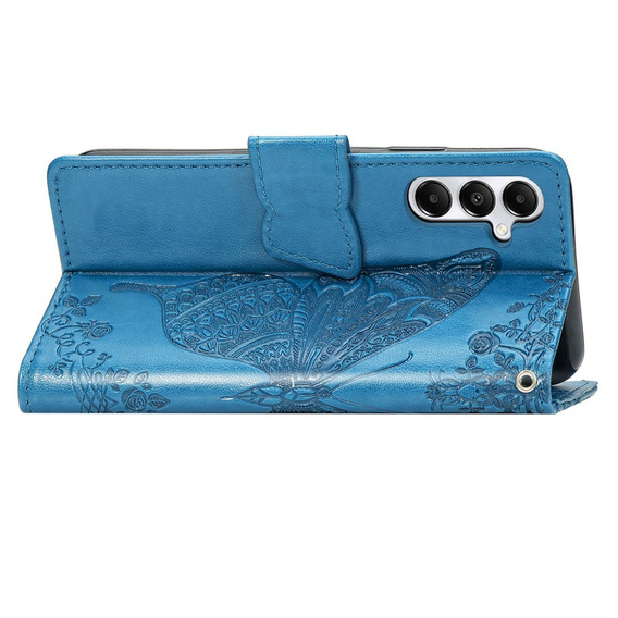 Flip case for Samsung Galaxy A05s, Butterfly, blue