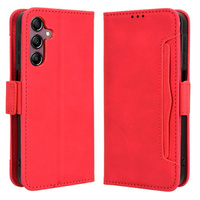 Flip case for Samsung Galaxy A15 4G / 5G, Card Slot, red