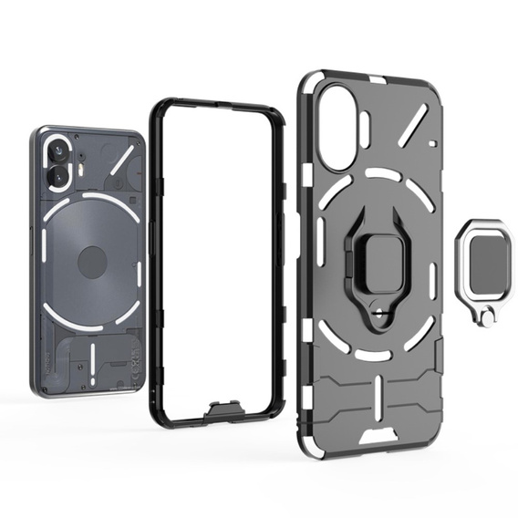Case for Nothing Phone 2, Kickstand Ring, black