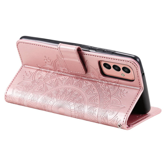 Flip case for Samsung Galaxy A14 4G/5G, Mandala, pink rose gold