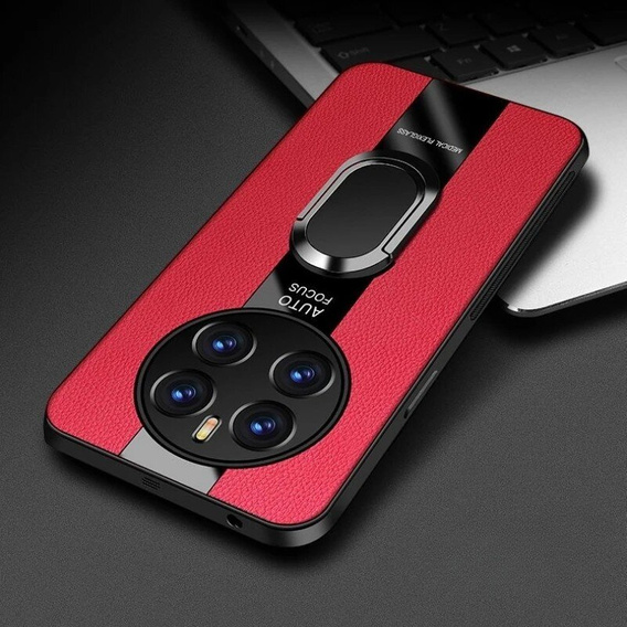 Case for Realme 12 Pro 5G / 12 Pro+ 5G, Leather Kickstand Ring, red