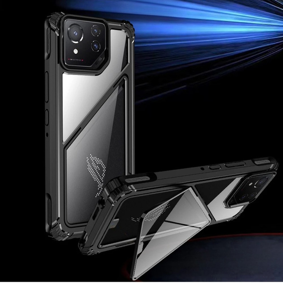 Case for ASUS ROG Phone 8 Pro, Armor Kickstand, with stand, black
