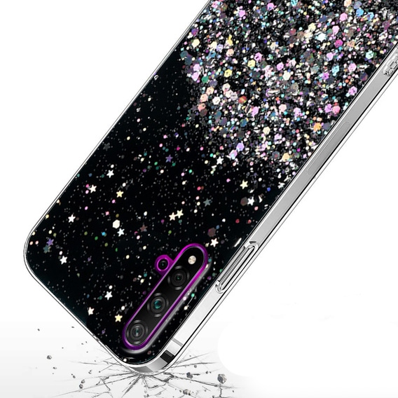 Case for Huawei Nova 5T/Honor 20, Glittery, black