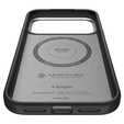 Spigen Enzo Aramid MagSafe case for iPhone 17 Pro, carbon black / silver