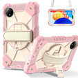 Children's case for Xiaomi Redmi Pad SE 8.7", armored with strap, pink