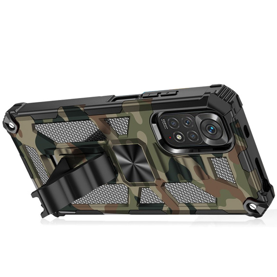 Case for Xiaomi Redmi Note 11 / 11S, Armor Kickstand, moro green