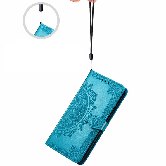Flip case for Motorola Moto G24 / G24 Power / G04, Mandala, blue
