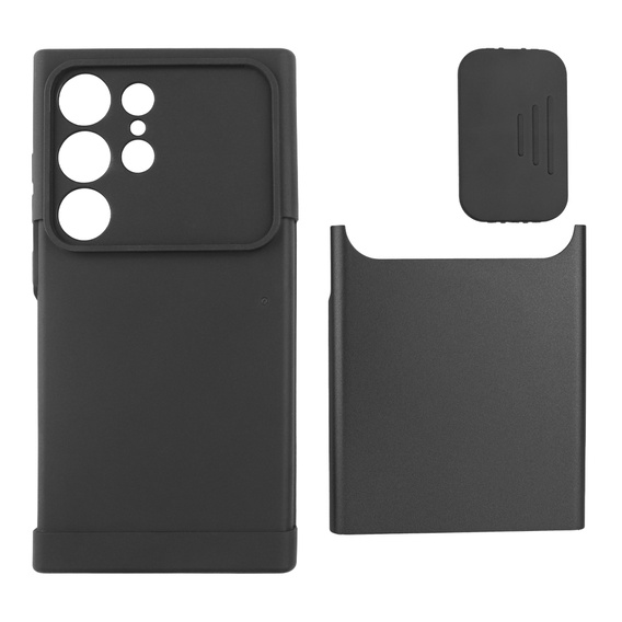 Case for Samsung Galaxy S24 Ultra, ERBORD MagProtect Slide Camera, black