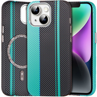 MagSafe's iPhone 14 Case, Carbon Fiber, black / blue