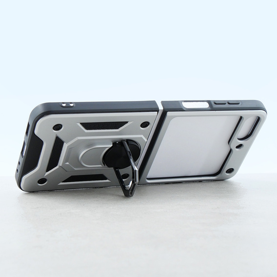 Armor Case for Samsung Galaxy Z Flip5 5G, Nox Case Ring, silver
