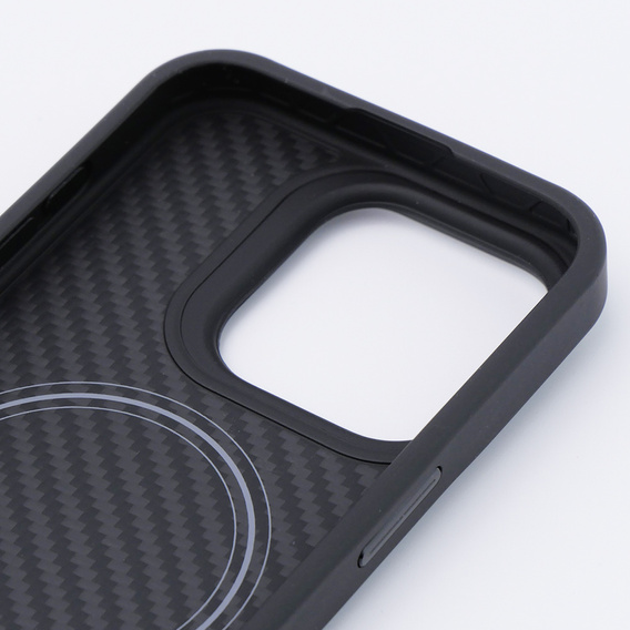 Case for iPhone 15 Pro, Aramid Fiber Cover, black