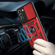 Case for Samsung Galaxy S21 FE, CamShield Slide, red