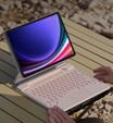 Keyboard case for Samsung Galaxy Tab S7+ / S7 FE / S9+ / S8+ / S9 FE+ / S10+, Dexnor Magnetic Keyboard Touchpad, pink