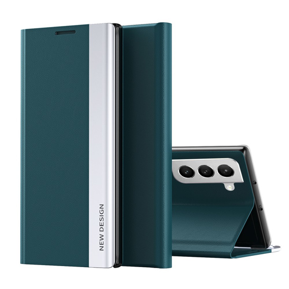 Flip case for Samsung Galaxy S22 5G, Side Magnetic, green