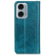 Case for Motorola Moto G24 / G24 Power / G04, Wallet Litchi Leather, blue