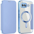 Flip case for Google Pixel 9A, RFID Wallet MagSafe CamShield, blue