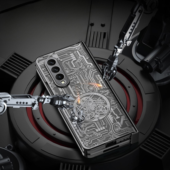 Case for Samsung Galaxy Z Fold 4 5G, Mechanical Legend, black