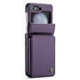CASEME flip case for Samsung Galaxy Z Flip5 5G, Litchi Wallet, purple