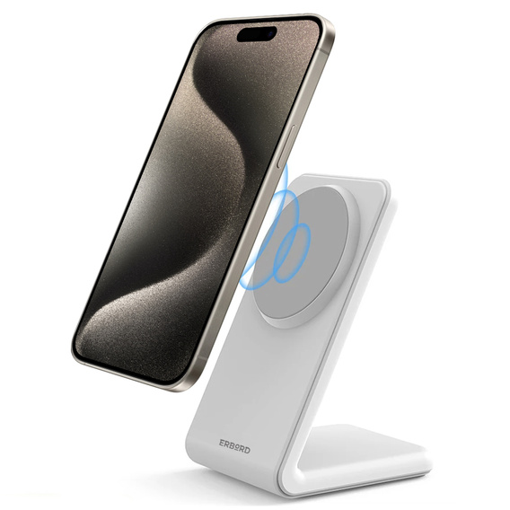 ERBORD Wireless Inductive Charger, 15W, White