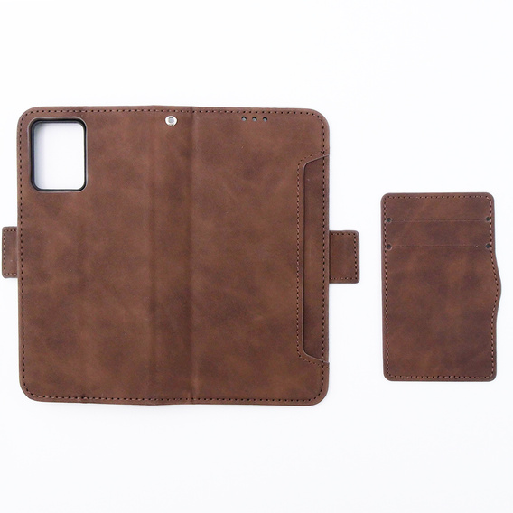 Flip case for Motorola Moto G54 5G, Card Slot, brown