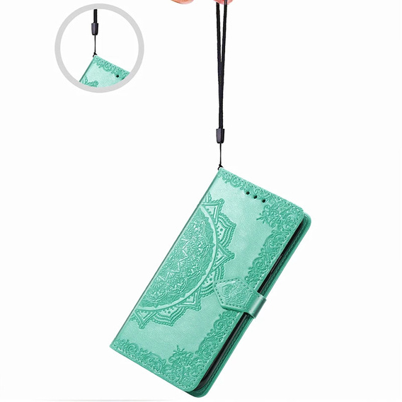 Flip case for Samsung Galaxy M52 5G, Mandala, mint