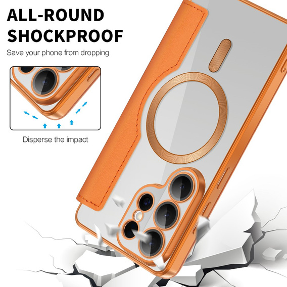 RFID Wallet MagSafe flip case with camera protection for Samsung Galaxy S26 Ultra