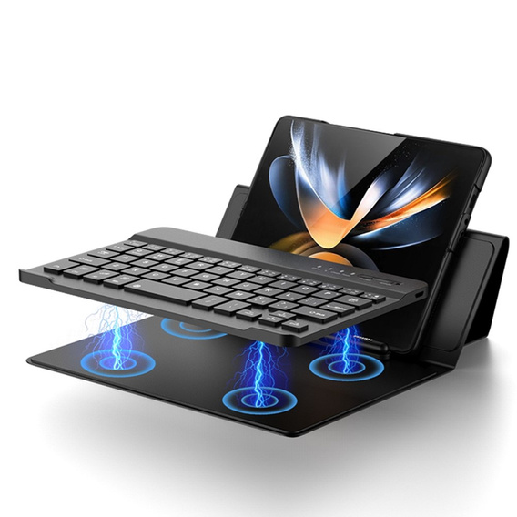 Case + keyboard Samsung Galaxy Z Fold4 5G, Carbon Fiber, black