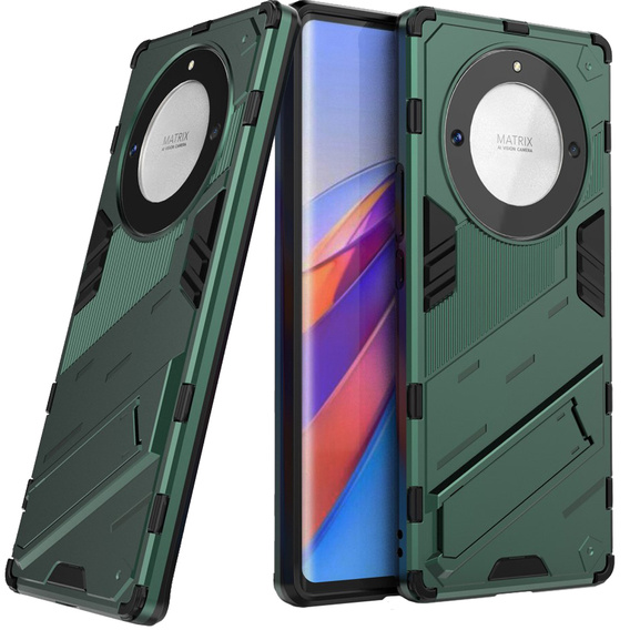 Case for Honor Magic 5 Lite, Military kickstand, green
