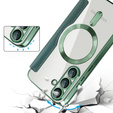 Flip case for Samsung Galaxy S25+ Plus, RFID Wallet MagSafe CamShield, green
