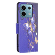 Flip case for Xiaomi Redmi Note 13 Pro 5G, Wallet, Butterflies purple