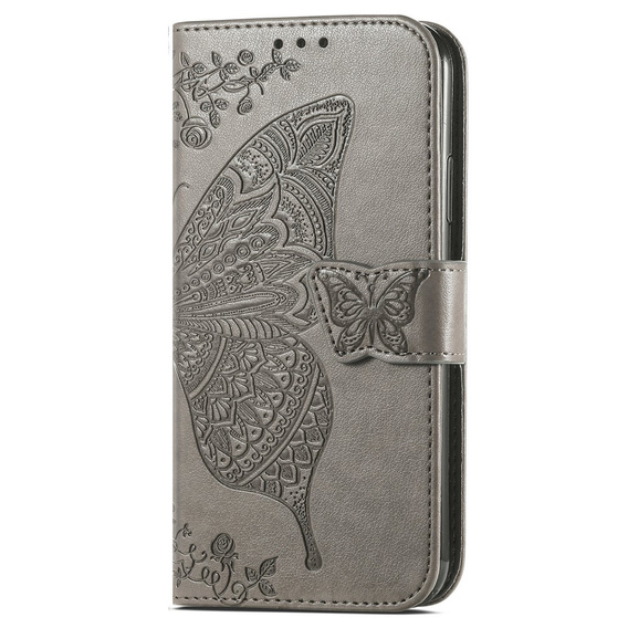 Flip case for Honor Magic 6 Lite 5G, Butterfly, grey