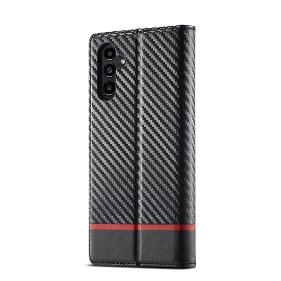 Flip case for Samsung Galaxy A55, Carbon LC.IMEEKE, black