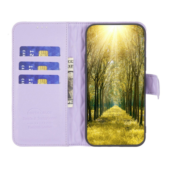Flip case for Samsung Galaxy A15, Wallet, BINFEN COLOR, purple