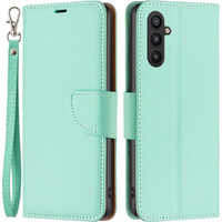 Flip case for Samsung Galaxy A34 5G, Wallet Litchi Magnet, green