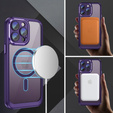 Case for iPhone 15 Pro, ERBORD Impact Guard, MagSafe, dark purple