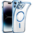 Case for iPhone 14 Pro Max, Electro MagSafe, blue + Screen Glass