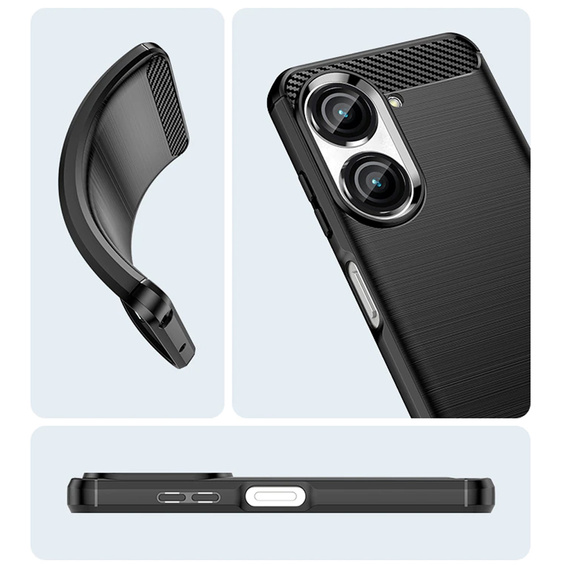Case for Asus Zenfone 9 5G / 10 5G, Carbon, black