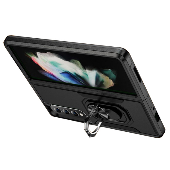 Armor Case for do Samsung Galaxy Z Fold 4 5G, Nox Case Ring, black