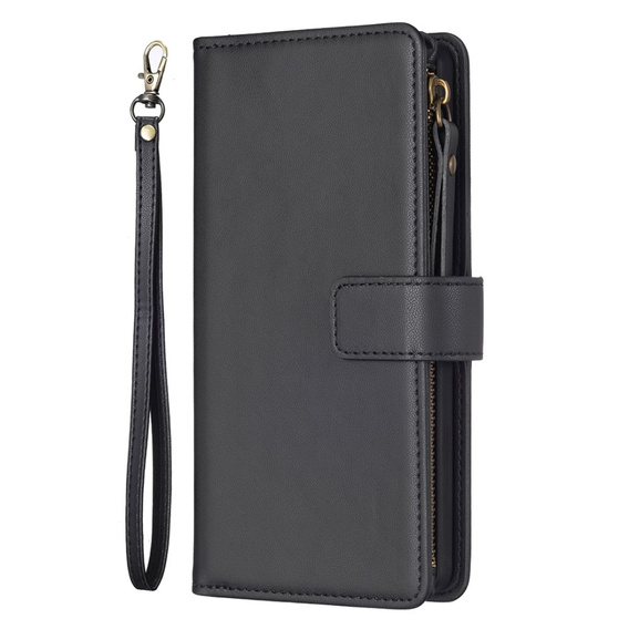 Flip case for Xiaomi Redmi Note 13 Pro 4G / Xiaomi Redmi Note 14S / Xiaomi Poco M6 Pro 4G, Wallet Zipper Pocket, black