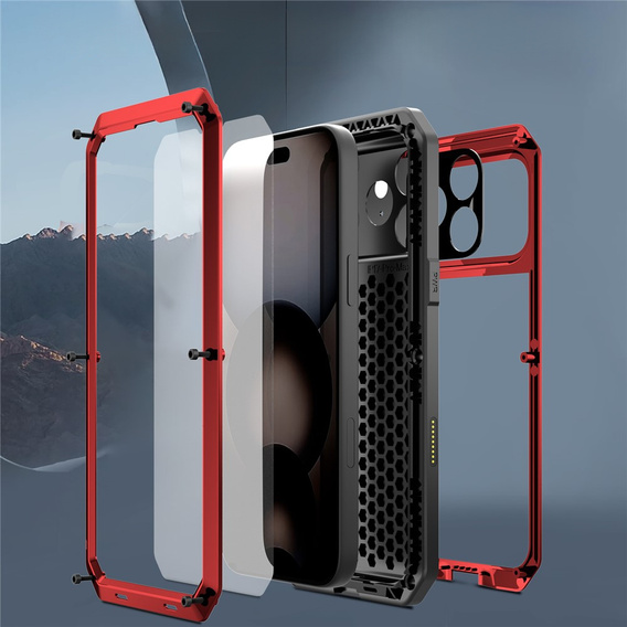 Armoured case with built-in tempered glass for iPhone 17 Pro Max