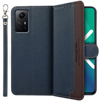 Flip case for Xiaomi Redmi Note 12S 4G, KHAZNEH RFID, blue / brown