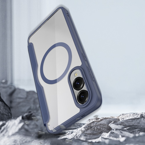 Dux Ducis Case for Samsung Galaxy S25 Edge, Skin X Pro, MagSafe, dark blue