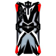 Armored case for Samsung Galaxy S22 Ultra 5G, Aluminum Alloy, black / red