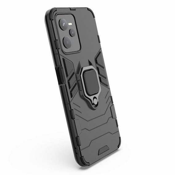 Case for Realme C35, Kickstand Ring, black