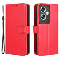 Flip case for Oppo A79 5G, Crazy Horse Wallet, red
