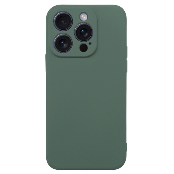 Case for iPhone 15 Pro Max, Silicone Lite, dark green