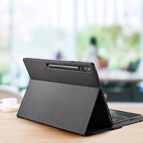 Case + keyboard Samsung Galaxy Tab S10 Ultra, Dux Ducis TouchPad Leather Pen Slot, black