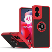 Case for Motorola Moto G24 / G24 Power / G04, Frosted Ring, red